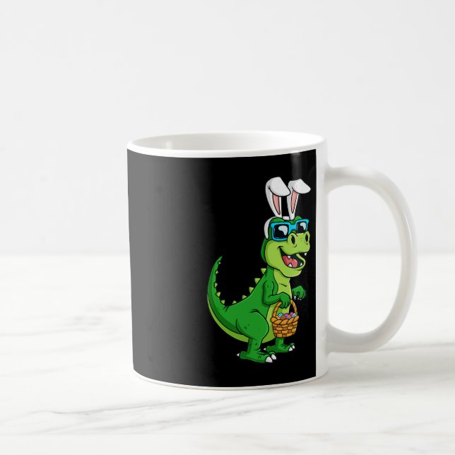 T Rex Ostersonne mit Eierkörbchen Spaß Dinosaurier Kaffeetasse (Rechts)