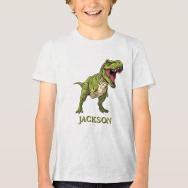 T-Rex Personalisiert Tri-Blend Shirt