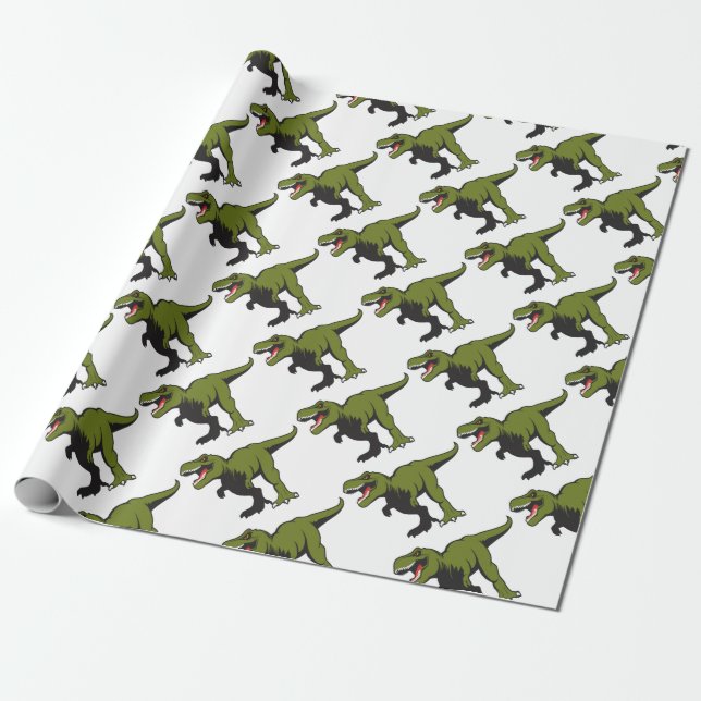 T-Rex personalisierte Einzelteile Geschenkpapier (Ungerollt)
