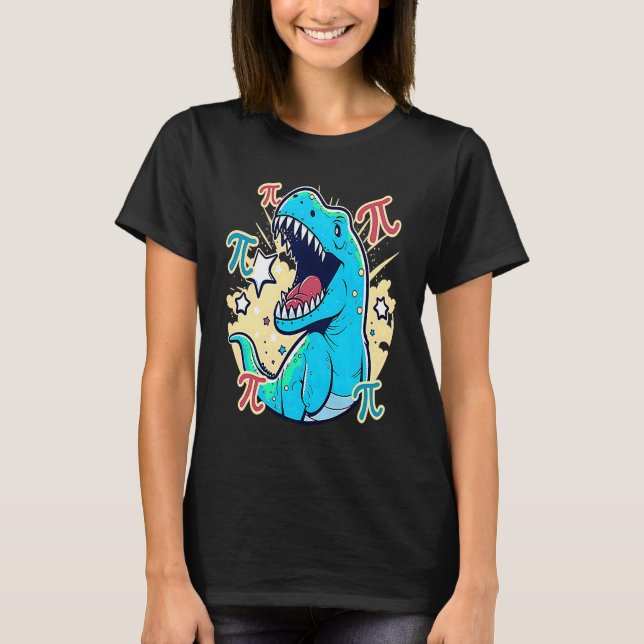 T Rex Pi Rex Dinosaur Pi Day T-Shirt (Vorderseite)