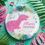 T-Rex Pink Dinosaur Girl Dino Prähistorischer Gebu Pappteller<br><div class="desc">・ Eine schöne T-Rex Dinosaur Geburtstagspapier Platte! Bitte lesen Sie die passende Kollektion für alle Artikel,  die wir zur Verfügung haben.</div>