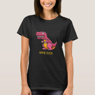 T Rex Pixel Gaming Dinosaur Cool Dinosaur Graphic T-Shirt
