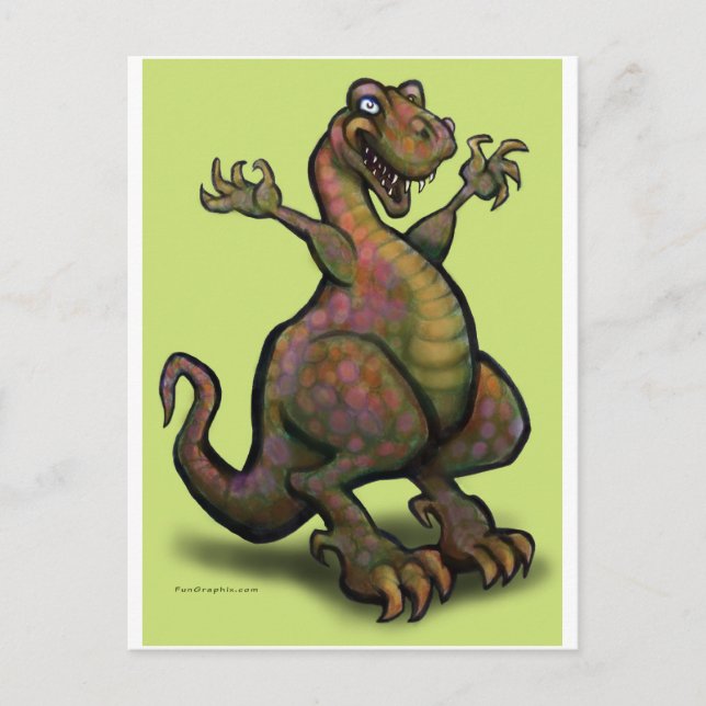 T-Rex Postkarte (Vorderseite)