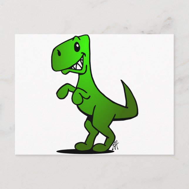 T-Rex Postkarte (Vorderseite)