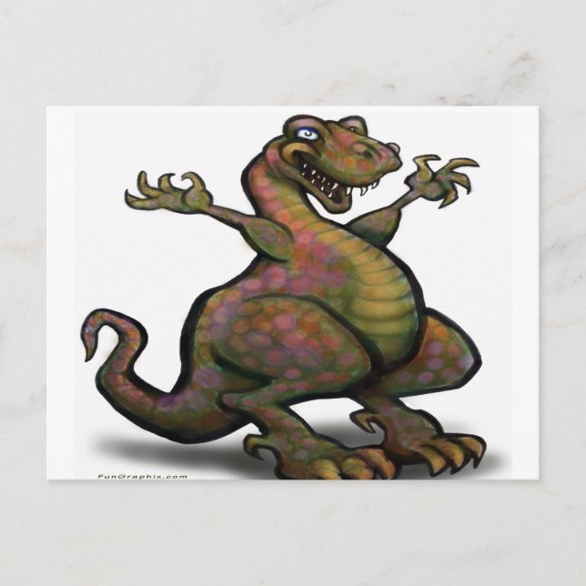 T-Rex Postkarte (Vorderseite)
