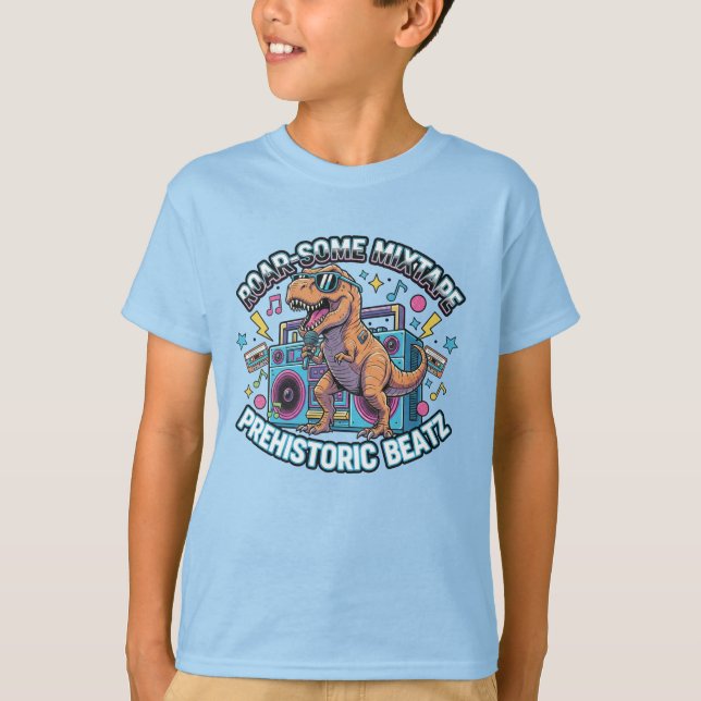 T-Rex Prehistoric Roarsome Kids Mixtape Tee (Vorderseite)