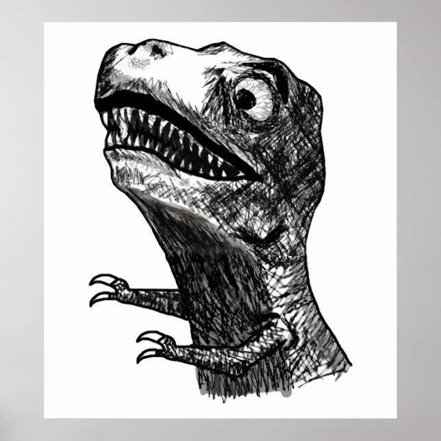 T-Rex Rage Meme - Poster (Vorne)