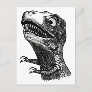 T-Rex Rage Meme - Postkarte
