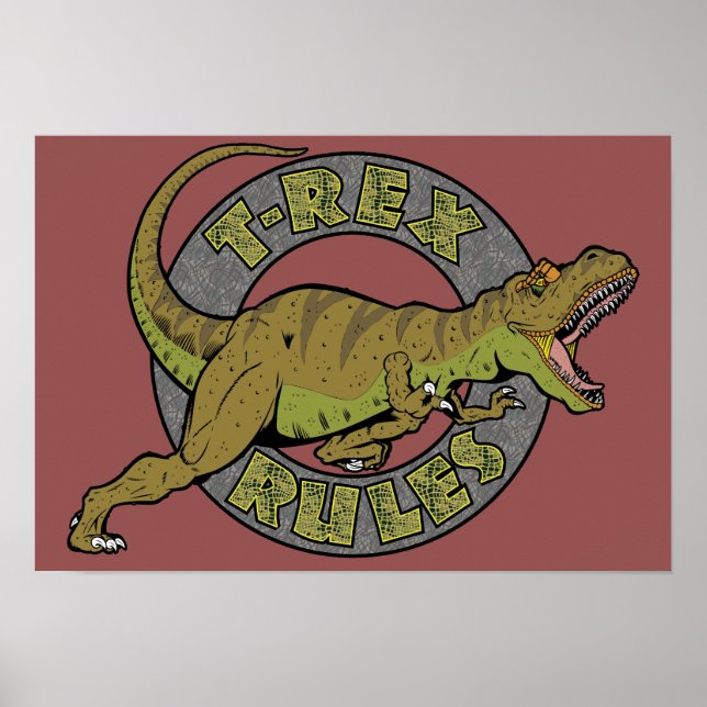 T-Rex-Reglerplakat Poster (Vorne)