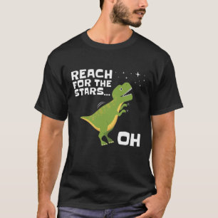 T-Rex Reichweite für die Sterne Gewitterte Kurze W T-Shirt
