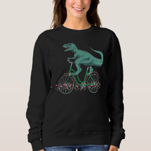 T Rex Reiten eines Fahrrads Trex Dinosaur Fahrradf Sweatshirt