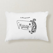T-Rex Roars in Style | Whimsical Throw Pillow