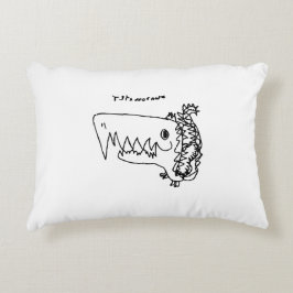 T-Rex Roars in Style | Whimsical Throw Pillow Dekokissen