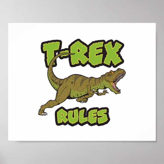 T-Rex Rules Poster (Vorne)