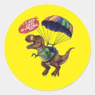 T-Rex Runder Aufkleber