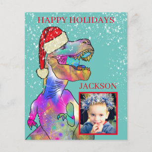 T Rex Santa Dinosaur Foto Kinder Haushalt