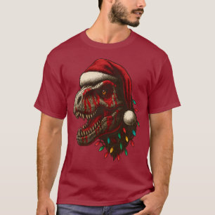 T-Rex Santa Dinosaur Weihnachten T-Shirt