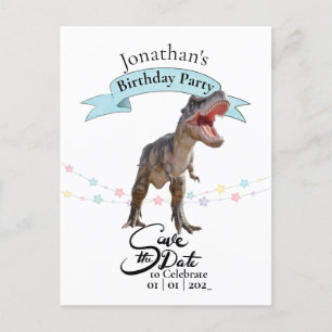 T Rex, Save the Date Junge Postkarte