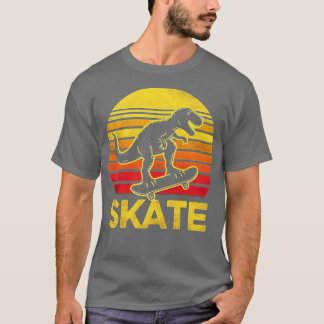 T rex Skateboarder Retro Vintag Skateboarding T-Shirt