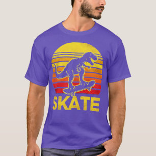 T rex Skateboarder Retro Vintag Skateboarding T-Shirt