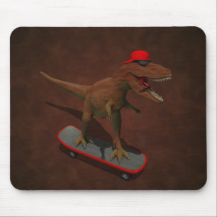 T Rex Skateboarding Mousepad
