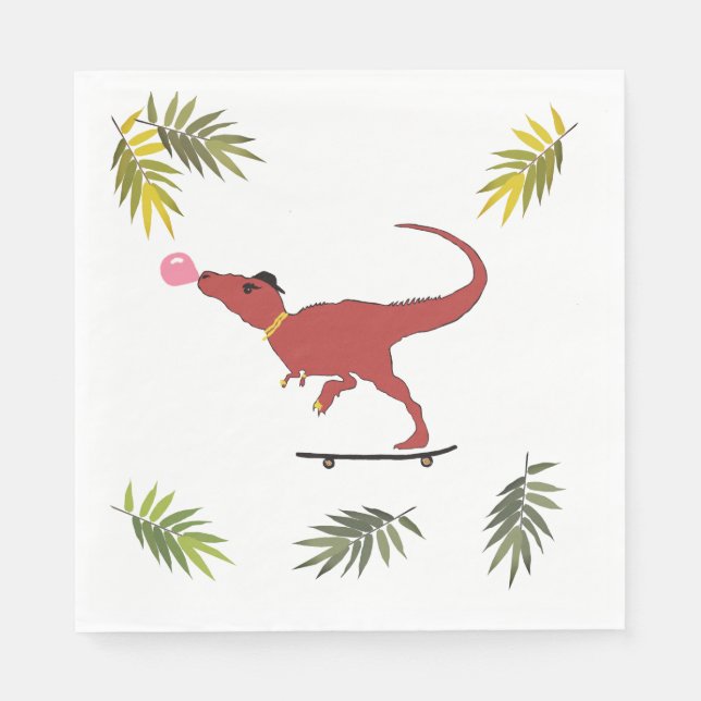 T-rex-Skater Serviette