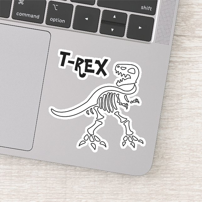T-REX Skeleton Aufkleber (Detail)