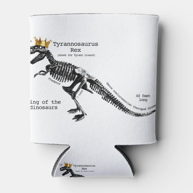T Rex skeleton König der Dinosaurier Dosenkühler (Vorderseite)