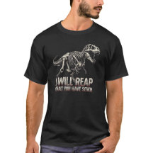 T-Rex-Skelett Dark Fantasy T-Shirt