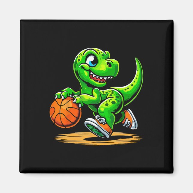 T-Rex Skelett Spieler Dinosaurier  Magnet (Vorne)