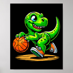 T-Rex Skelett Spieler Dinosaurier Poster