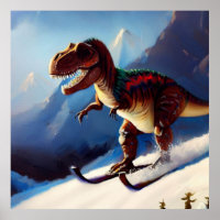 T Rex Skiing