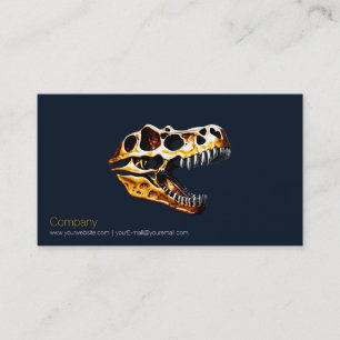 T Rex Skull Business Card Visitenkarte