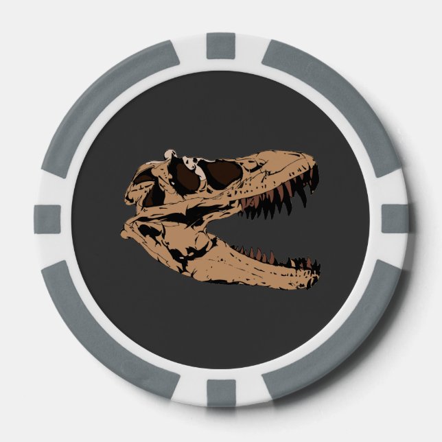 T-Rex Skull Pokerchips (Vorderseite)