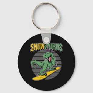 T-Rex Snowboarden Dinosaurier Snowboard  Schlüsselanhänger