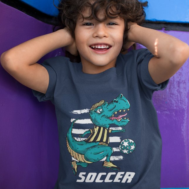 T-Rex Soccer Player Sports T - Shirt (Von Creator hochgeladen)