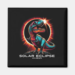 T-rex Solar Eclipse Wears Sungles 8. April 2024 Magnet