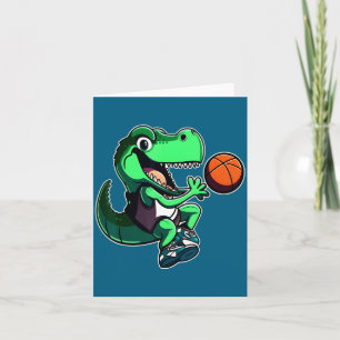T-Rex spielt Basketball-Trainer Dino T-Rex Rex Spo Karte