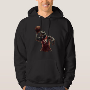 T Rex spielt Basketball Trainer Dino Trex Rex Spor Hoodie
