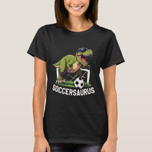 T-Rex spielt Fußball Dinosaurier Fußballspieler T-Shirt