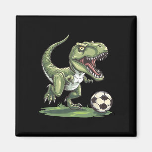 T-Rex spielt Fußball Ll, Fußball für Kinder Magnet