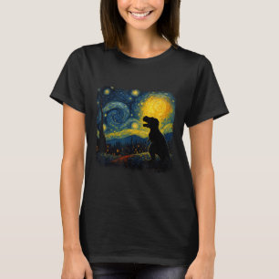 T Rex Starry Night Van Gogh Dinosaus gibt Men Wom T-Shirt
