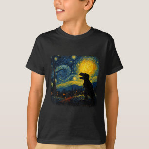 T Rex Starry Night Van Gogh Dinosaus gibt Men Wom T-Shirt