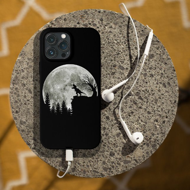 T Rex Stehend auf Mondschein Halloween Case-Mate iPhone Hülle (Von Creator hochgeladen)