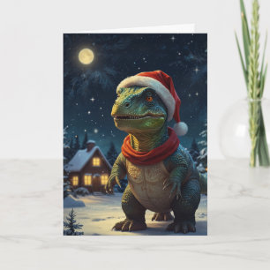 T-Rex Sternennacht Dinosaurier Weihnachten Benutze Karte