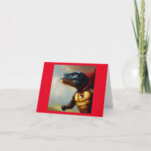 T Rex Superhero Karte