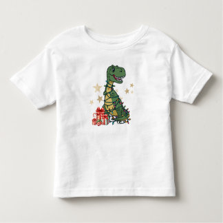 T-Rex The Halls - Funny Dinosaur Christmas Lights Kleinkind T-shirt