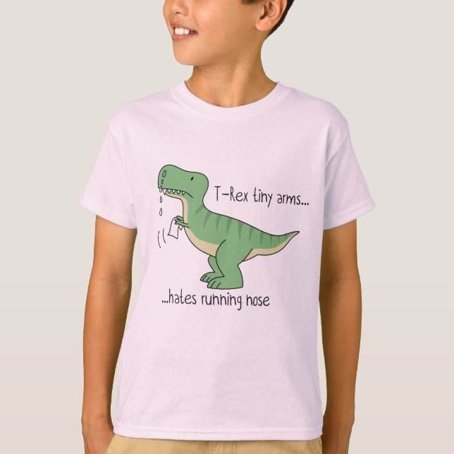 T-Rex tiny arms: running nose T-Shirt (Vorderseite)