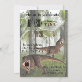 T-Rex Tyrannosaurus Rex Dinosaur Birthday Invite Einladung
