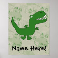 T-Rex Tyrannosaurus Rex Dinosaur Cartoon Kids Boys